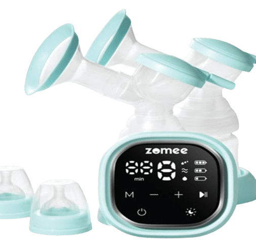 A close up of an electric breast pump