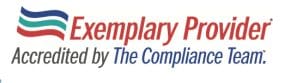 A logo of exemplary business by the complaints department.